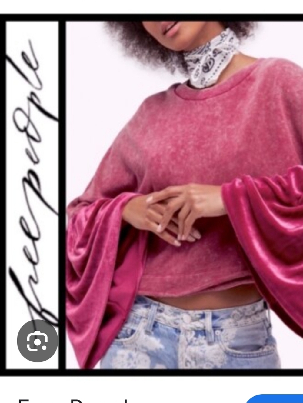 Free People Glorious Bell Sleeve Pullover size S